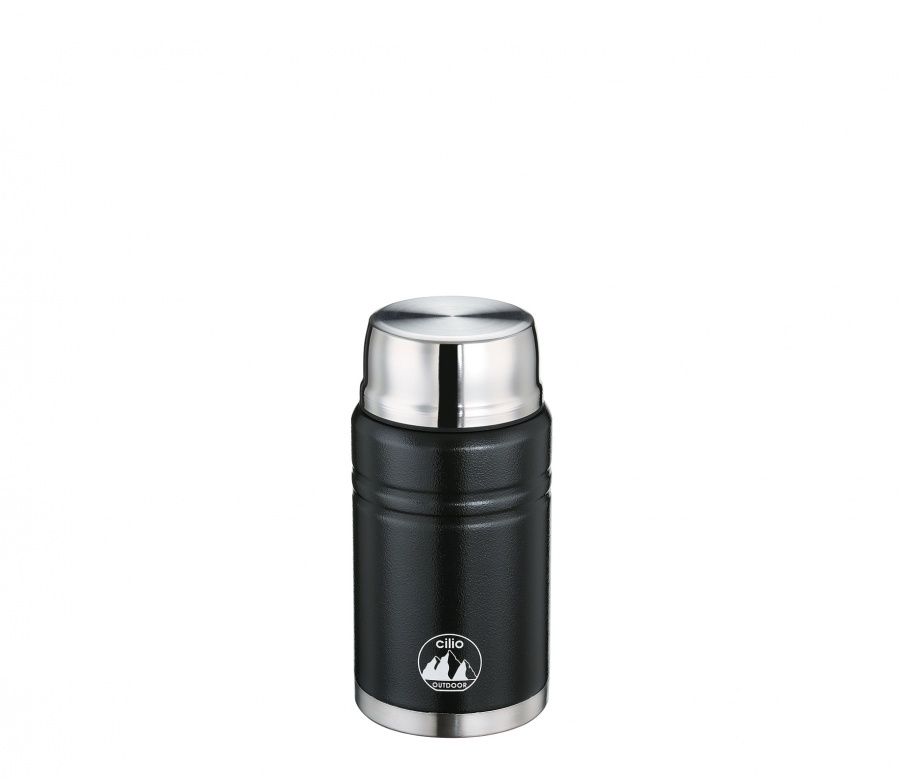 Термоконтейнер "MONTE" 0,75 л, d-9,5 см, h-19,5 см, сталь (черный)